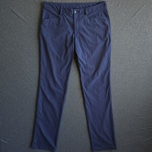 Lululemon ABC Pants Trouser Mens 36x36 Navy Blue Stretch 5 Pocket Big Tall
